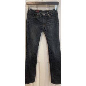 Women’s AG  The Kiss Low Rise Jeans Size 26 Straight Leg Adriano Goldschmied